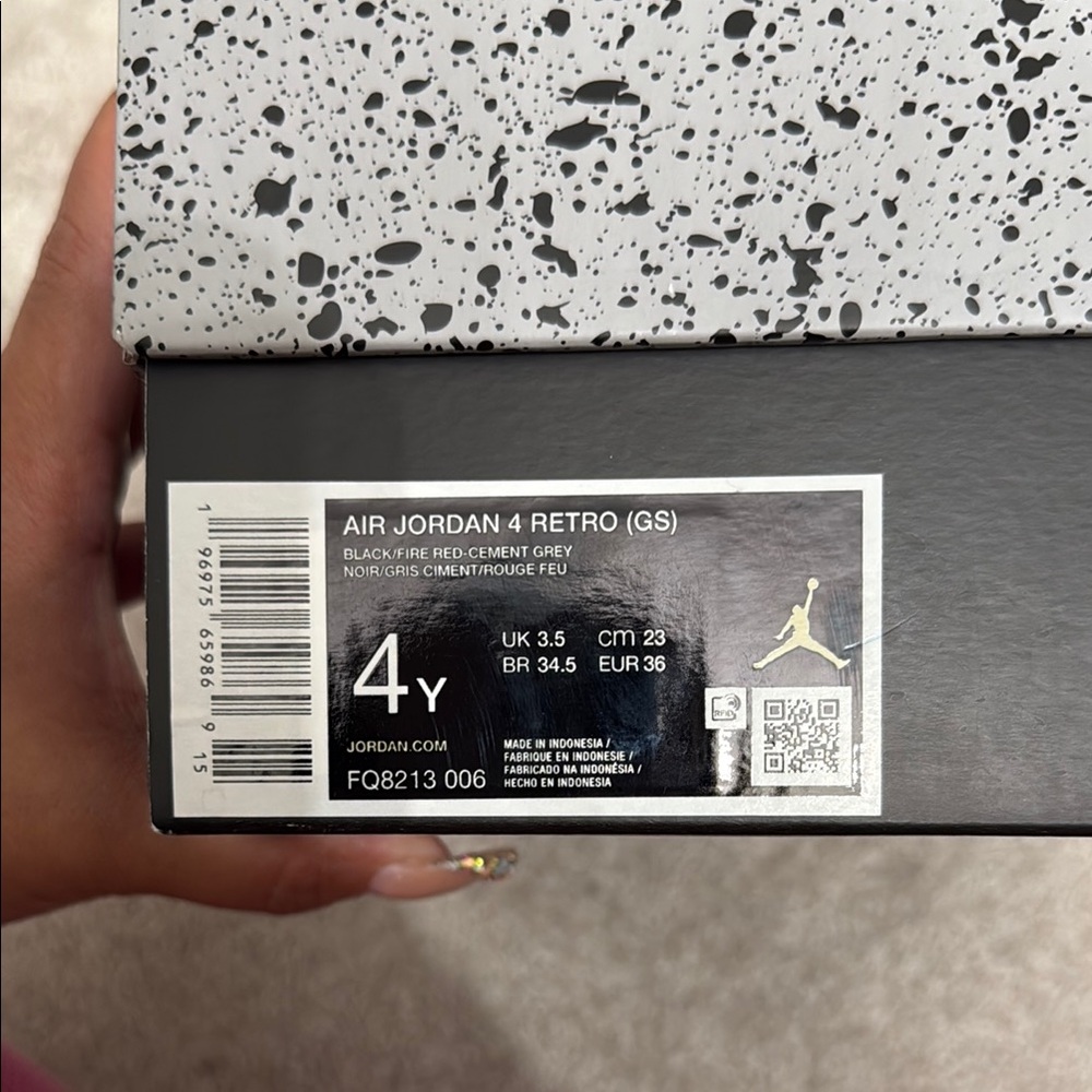 Nike Air Jordan Black Red Gray Sneakers - Picture 10 of 10